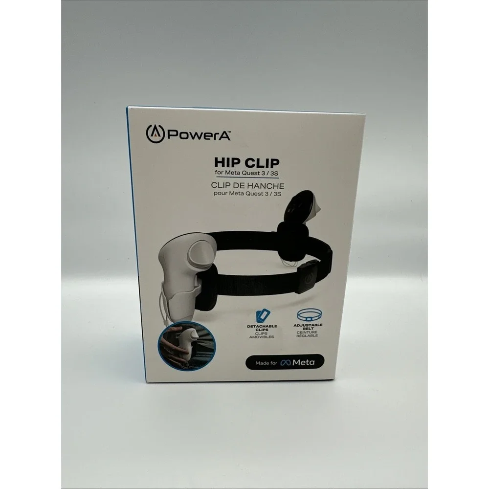 PowerA Hip Clip for Meta Quest 3 / 3S Adjustable Belt to 45in. Detachable Clips